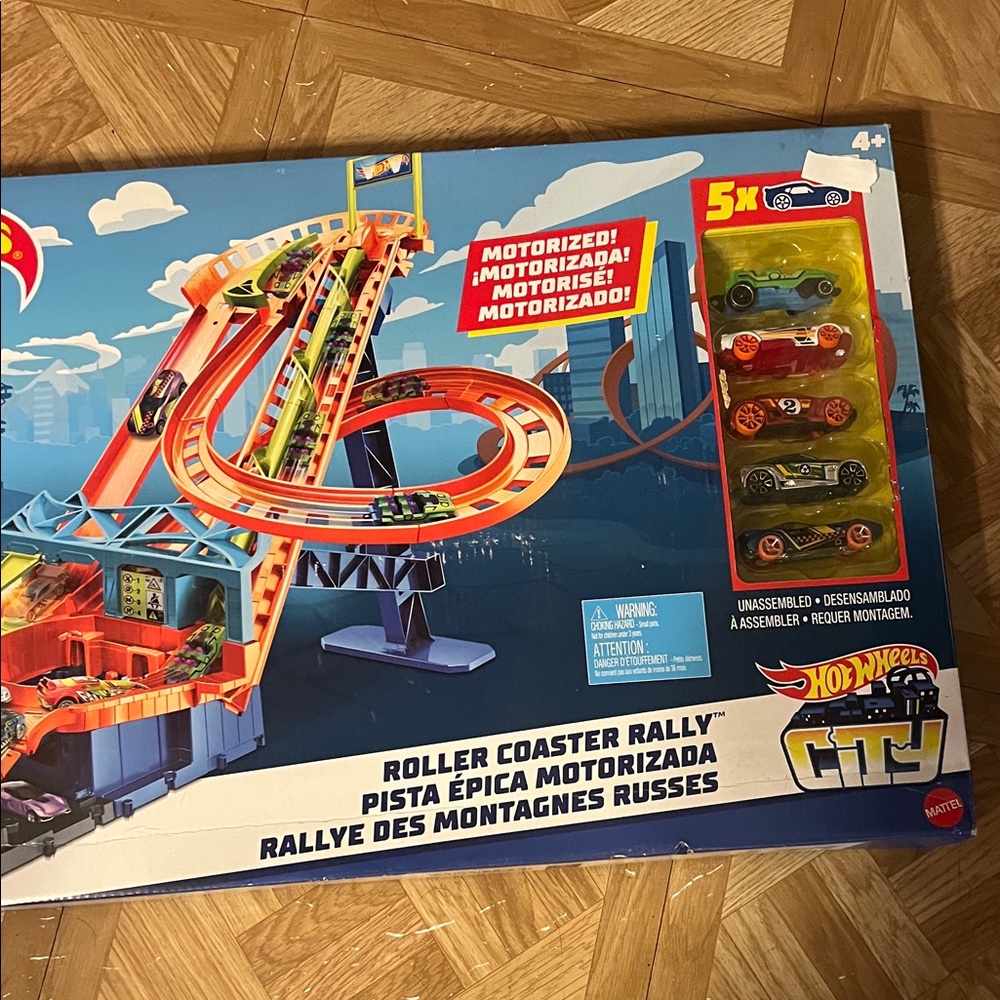 Hot Wheels Roller Coaster Rally Track Set - Orange & Blue - Picture 3 of 3